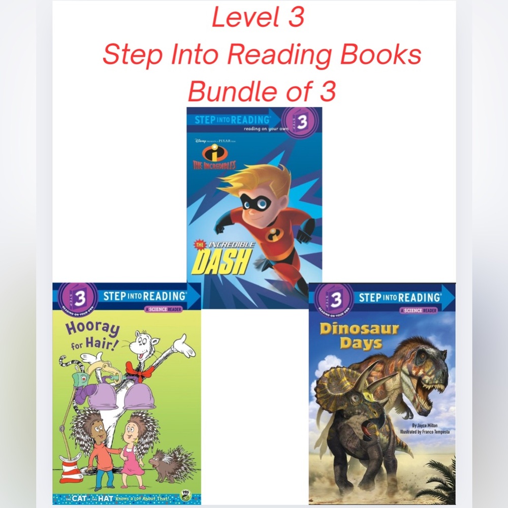 Step Into Reading Level 3 Bundle – Set of 3 Paperback Books by Random House